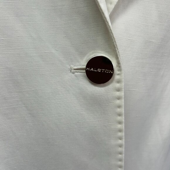 NEVER WORN! Halston Jamie Single-Breasted Blazer, White, size 6 - Picture 8 of 14